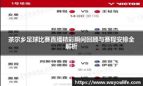 茶尔乡足球比赛直播精彩瞬间回顾与赛程安排全解析