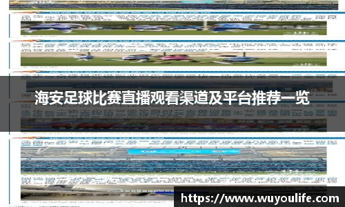 海安足球比赛直播观看渠道及平台推荐一览